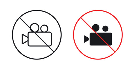 No video recording sign graphic vectors