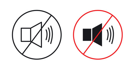 No sound sign graphic vectors