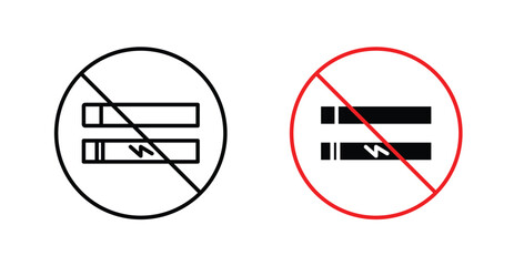 No smoking including electronic cigarettes sign graphic vectors