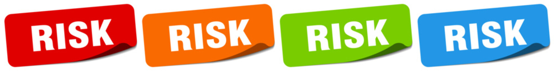 risk sticker. risk sticker set on white background