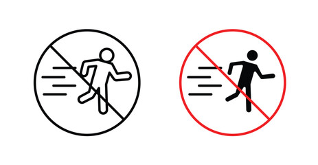 No running sign graphic vectors