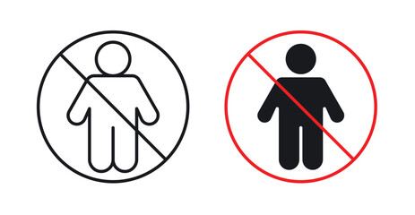 No man sign graphic vectors