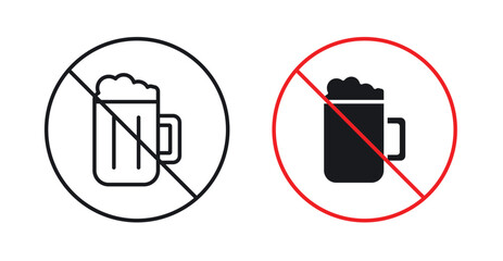 No alcohol sign graphic vectors