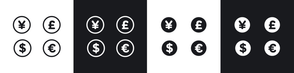 Money icons graphic vectors