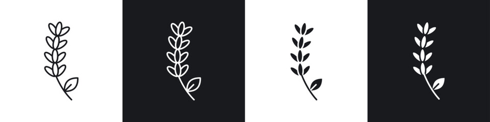 Lavender icons graphic vectors
