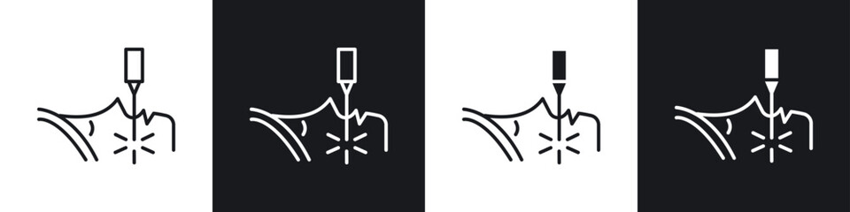 Laser anti aging beauty icons graphic vectors