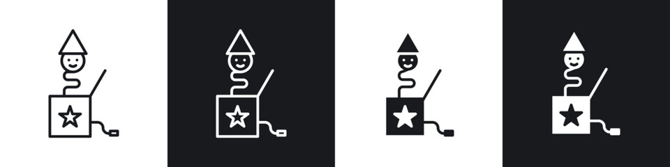 Jack in the box icons graphic vectors