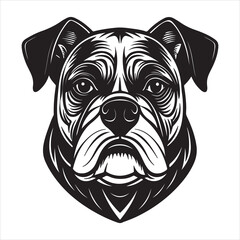 A Dapper Portrait of a Bulldog, a Gentle and Courageous Breed Known for its Distinctive Wrinkled Face, Stocky Build, and Loyal Demeanor