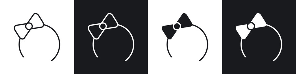 Headband icons graphic vectors