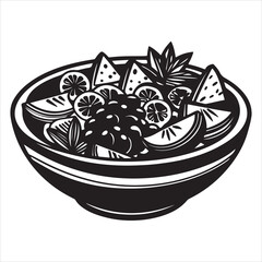 A Refreshing and Colorful Fruit Salad, a Healthy and Delicious Mix of Fresh Berries, Melons, and Citrus in a Light Syrup