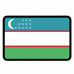 Uzbekistan flag button