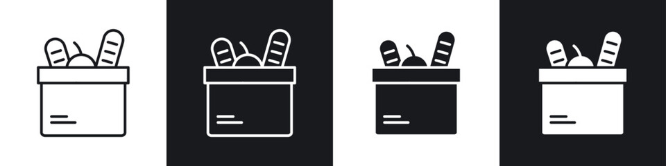 Groceries icons graphic vectors