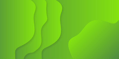 Abstract green wave background. Light elegant dynamic abstract background. Abstract minimal banner landscape illustration texture