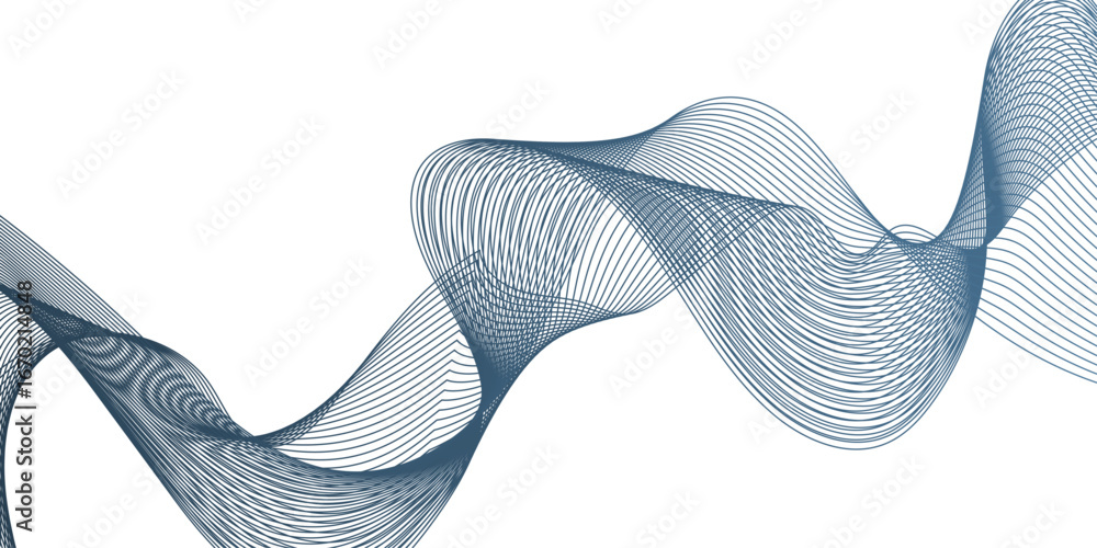 Aufkleber abstract wavy lines flowing curve colorful gradient color on transparent background. abstract white 