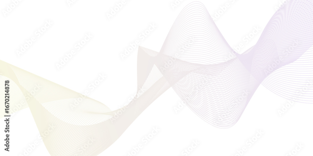 Poster abstract wavy lines flowing curve colorful gradient color on transparent background. abstract white 