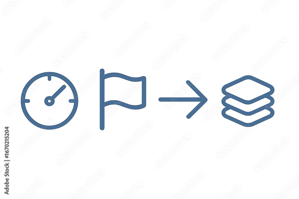 Poster vector illustration representing time management and task completion