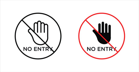 Do not enter sign graphic vectors