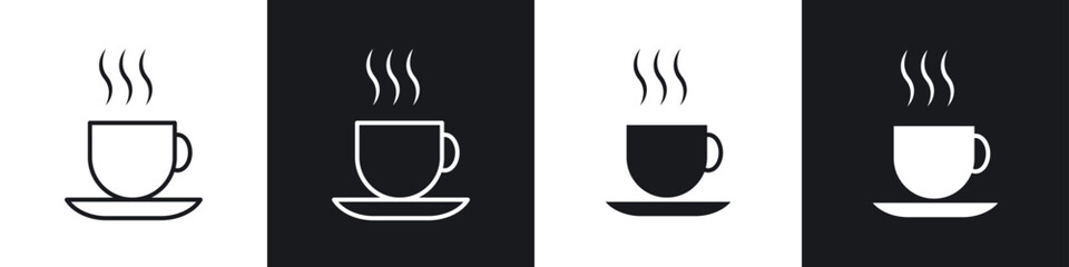 Cup of coffee icons graphic vectors © Bsbd