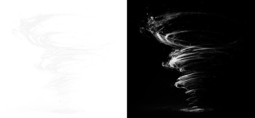 Power-filled PNG whirlwind with dynamic twisting rays
