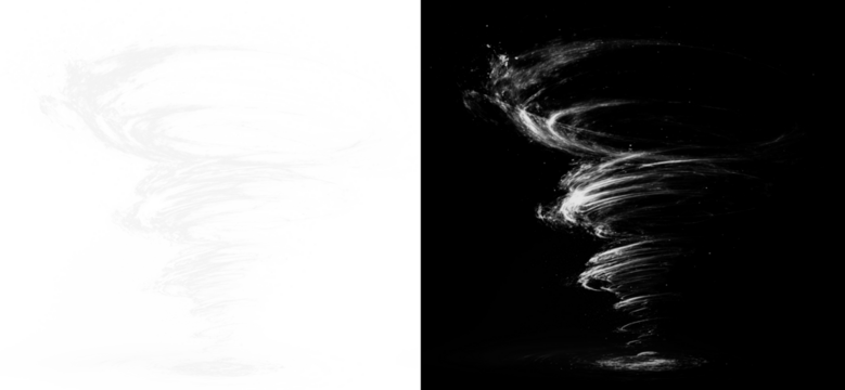 Power-filled PNG whirlwind with dynamic twisting rays
