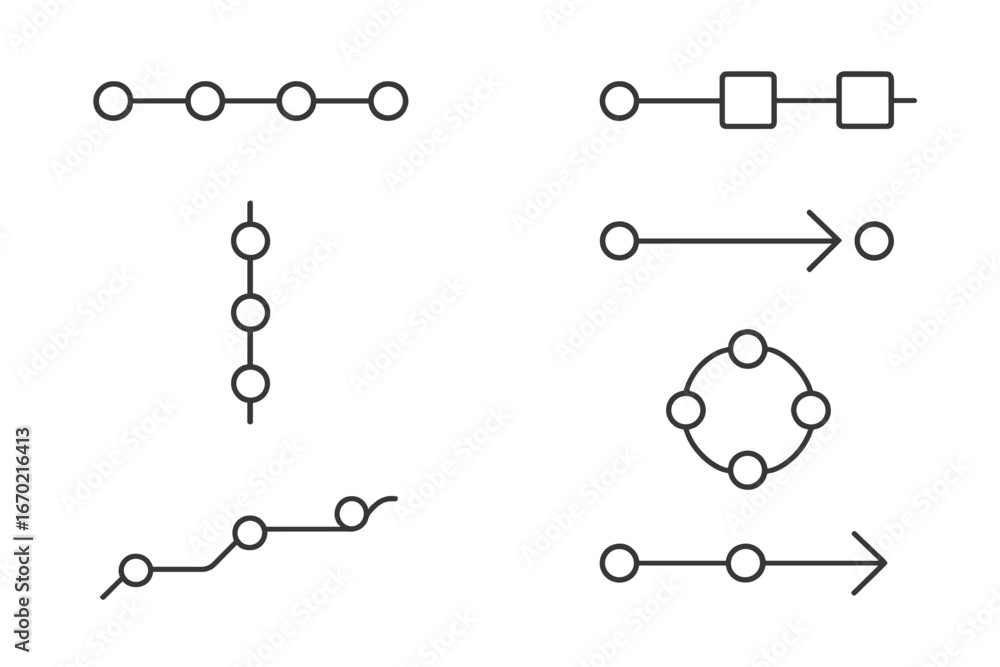 Poster vector illustration of lines and shapes in a minimalist style