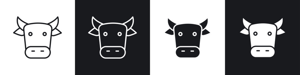 Cow icons graphic vectors