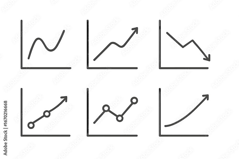 Poster vector charts and graphs for data visualization