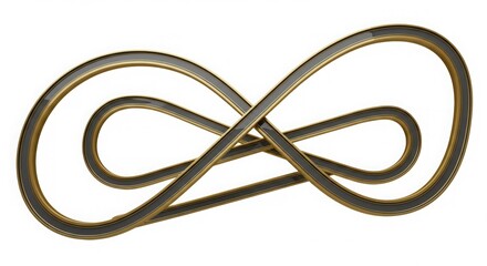 Infinity symbol isolated on white background, a concept of endlessness