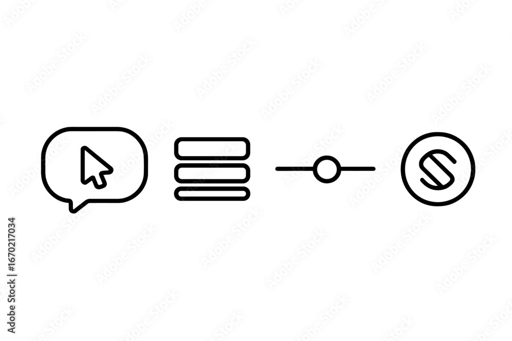 Poster vector illustration of user interface elements for digital design
