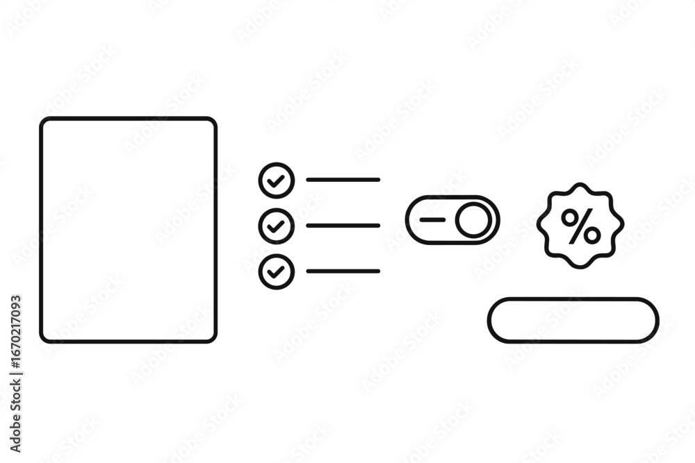 Aufkleber illustration of user interface elements for digital design projects