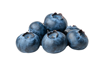 Obraz premium Fresh blueberries stacked on a clean surface, vibrant color and detail showcasing their juicy texture.