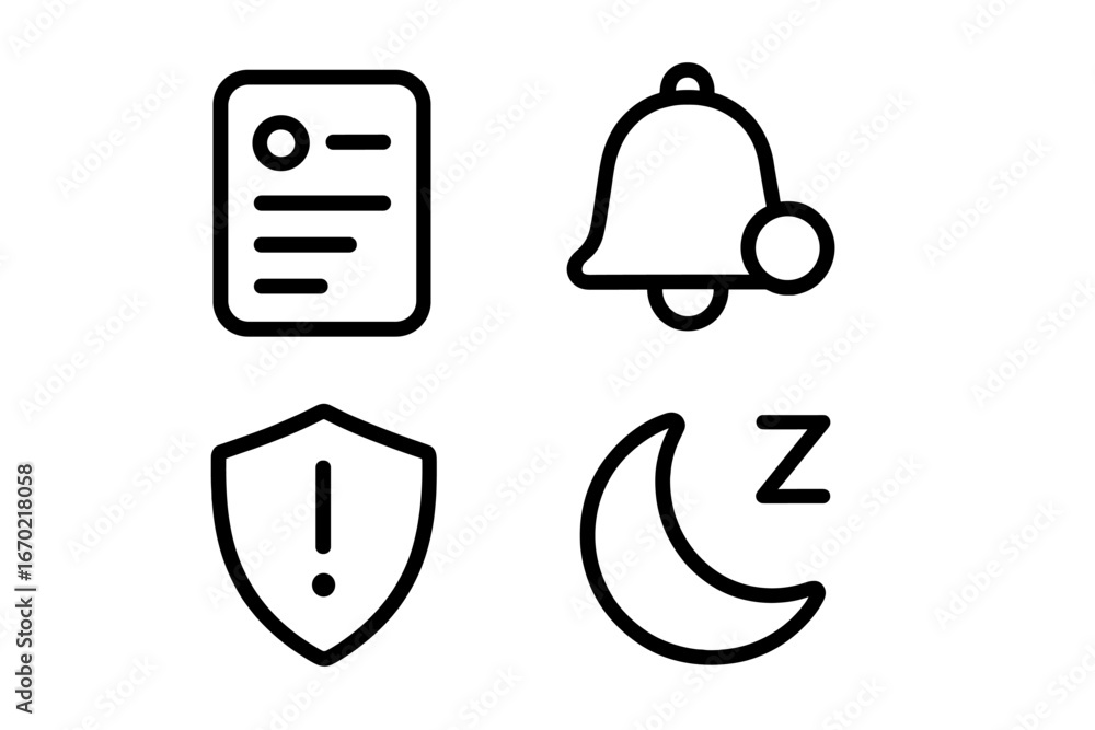Poster vector icons for notifications and alerts