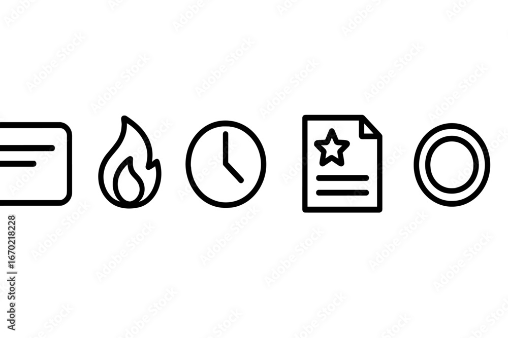 Poster vector illustration of icons representing various concepts and actions