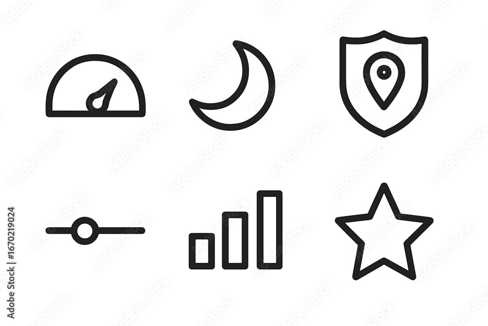 Poster minimalist vector icons for technology and user interface design