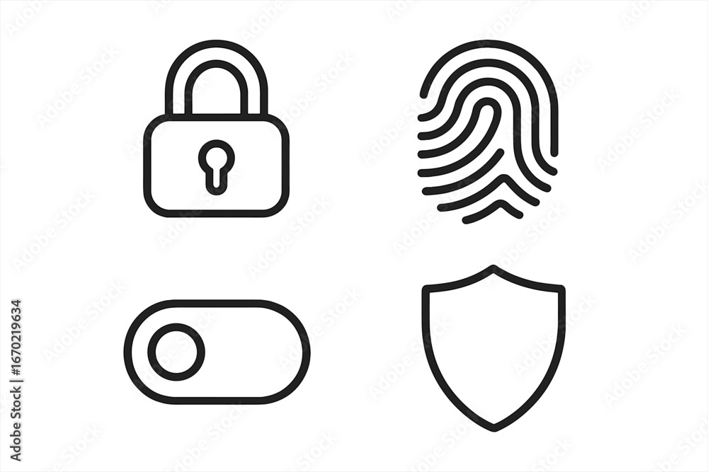 Poster securing digital safety with locks and authentication