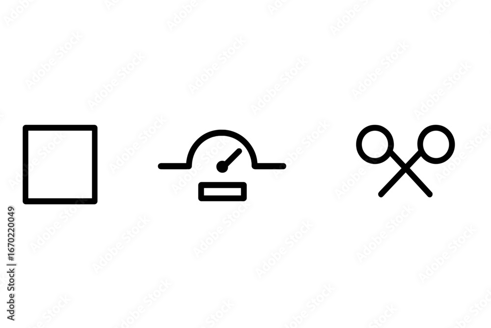 Aufkleber vector illustration representing various geometric shapes and objects