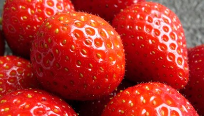 Close up of fresh strawberries (1)