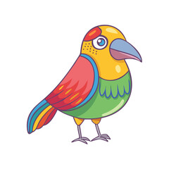 vector illustration of a colorful parrot