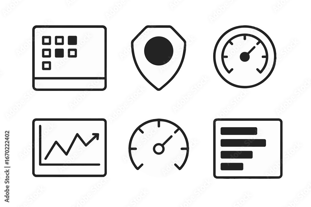 Poster vector illustration of data analytics tools for visual representation