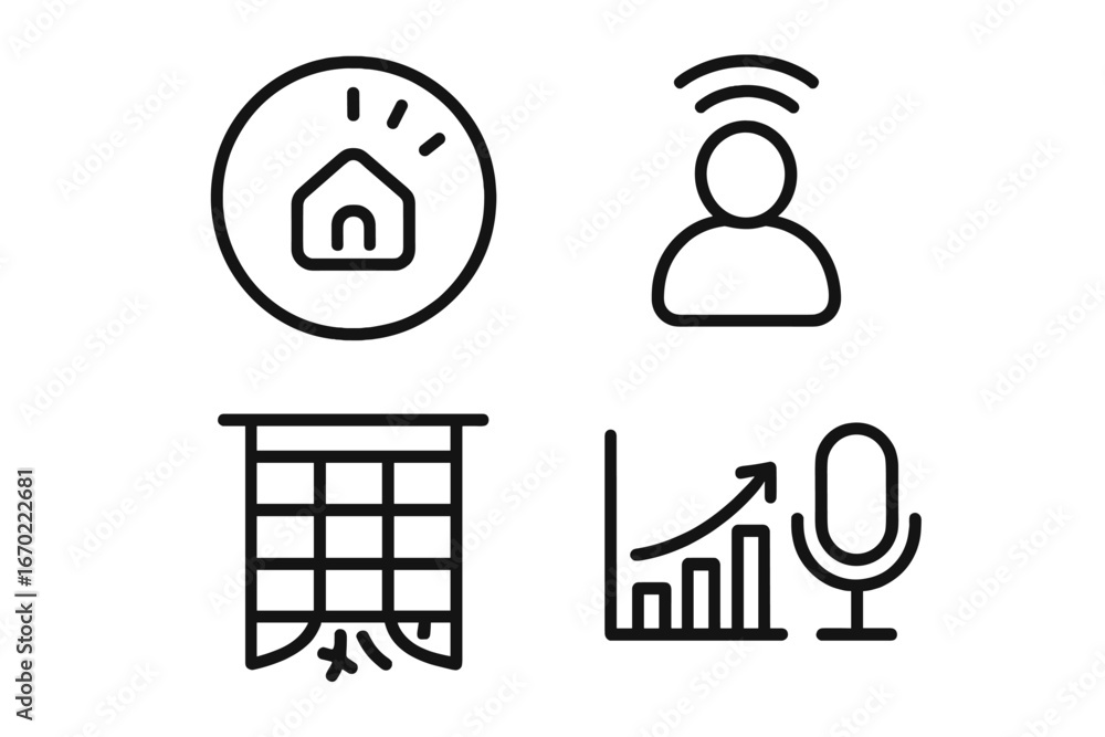 Poster vector art of digital communication and home networking