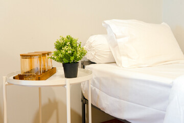 The apartment consists of two bedrooms. The master bedroom features a comfortable queen-size bed....