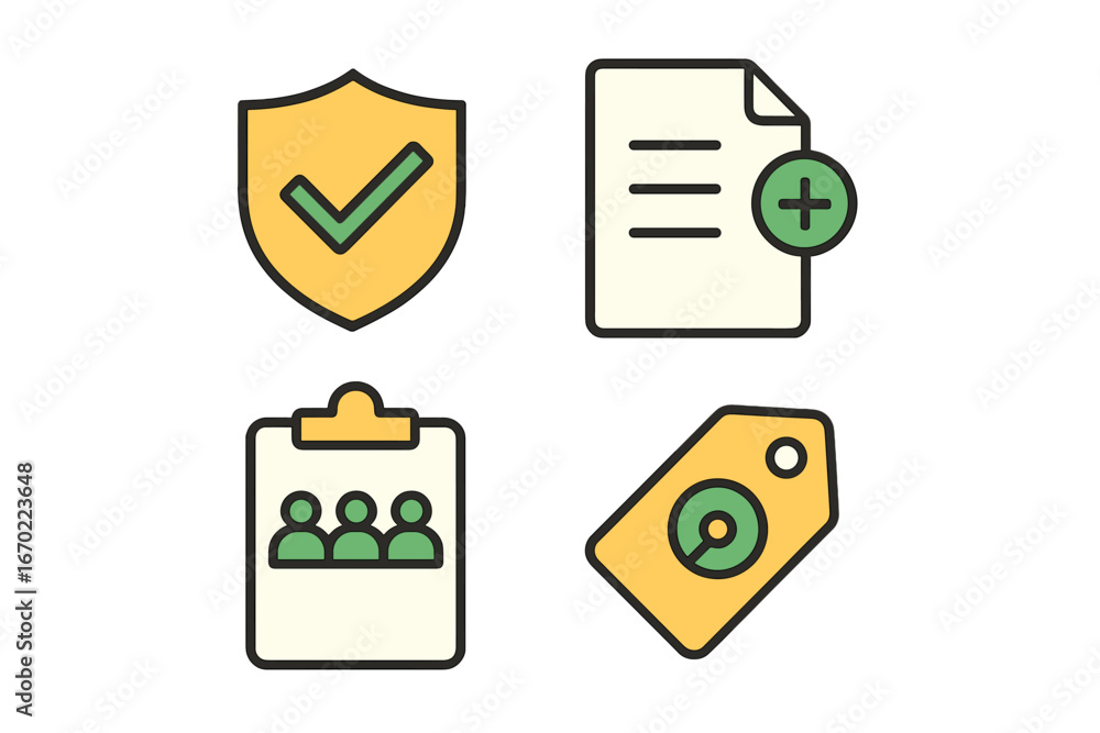 Poster vector art for business documentation and verification