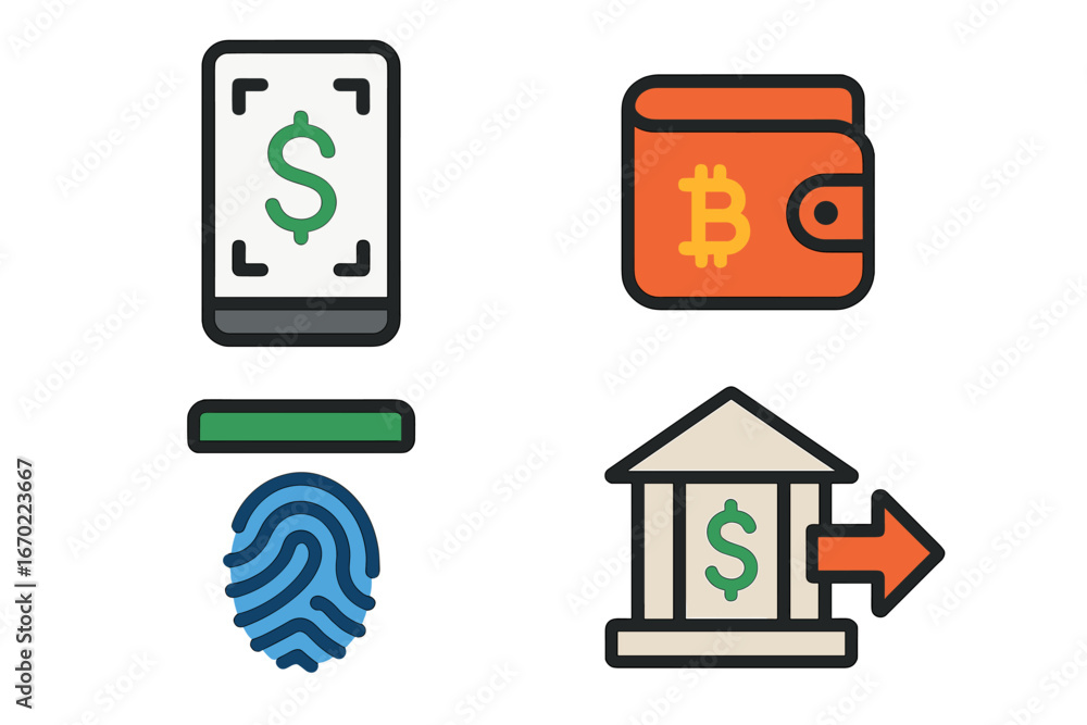 Poster digital payment methods and wallet concepts for modern transactions