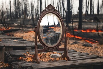 A Dark Reflection in a Post-Apocalyptic Landscape