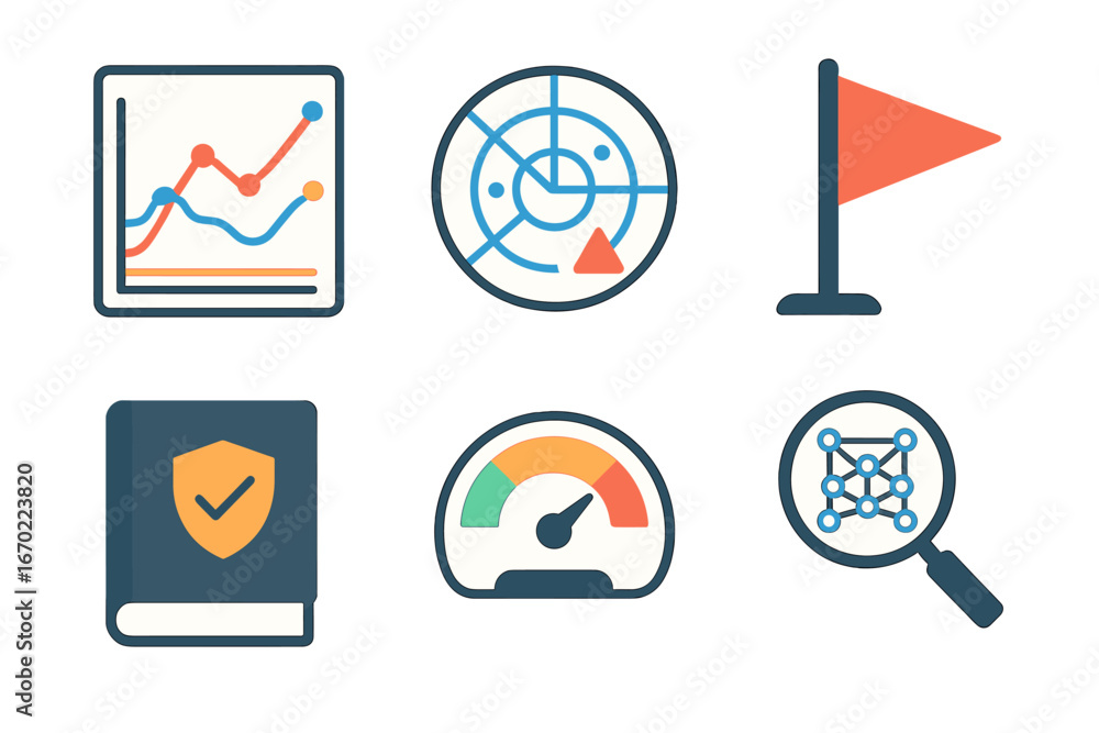 Poster vector art of business analysis and data visualization