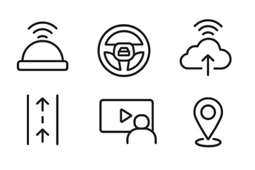 Fototapeta na wymiar Vector art of online services and navigation icons