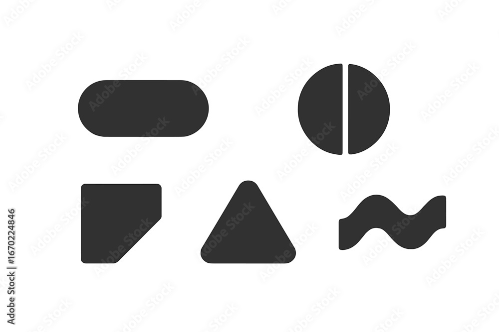 Poster abstract geometric shapes for modern design projects and branding
