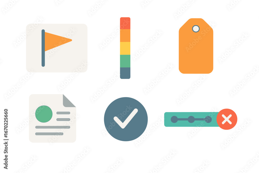 Poster vector illustration of various design elements for digital use