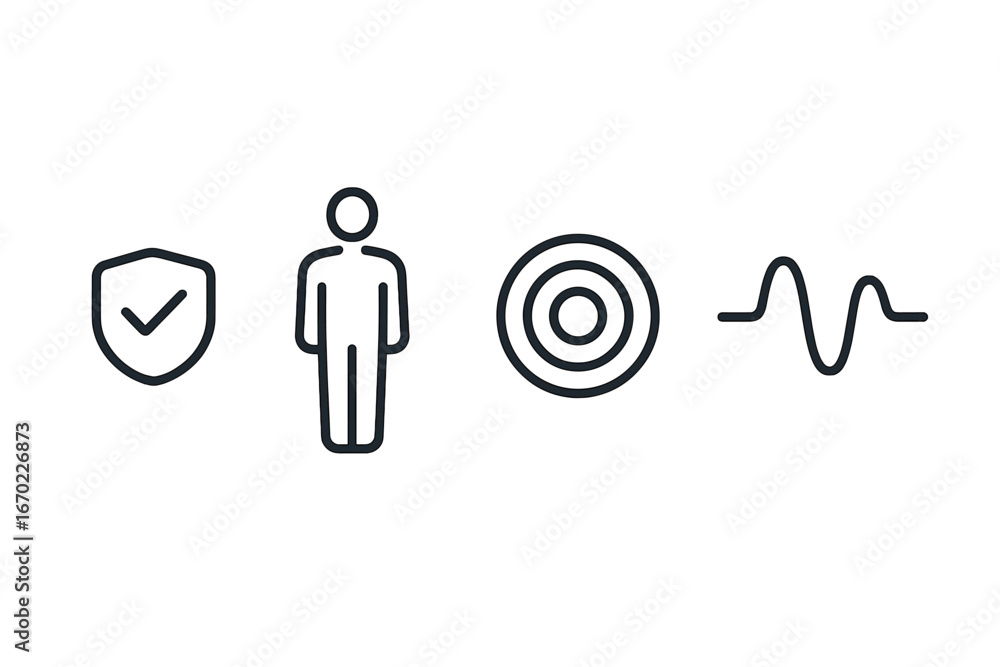 Poster vector illustration of security concepts and health metrics