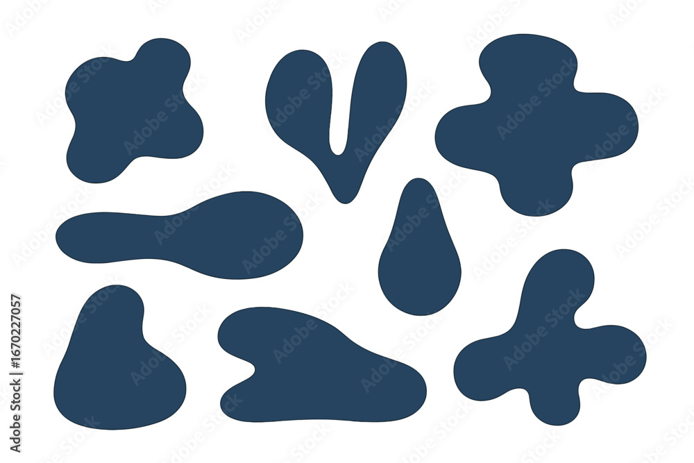 Aufkleber abstract vector shapes in dark tones for modern design projects